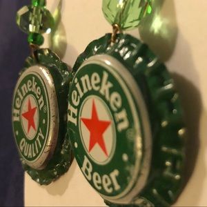 Beer cap drop earrings